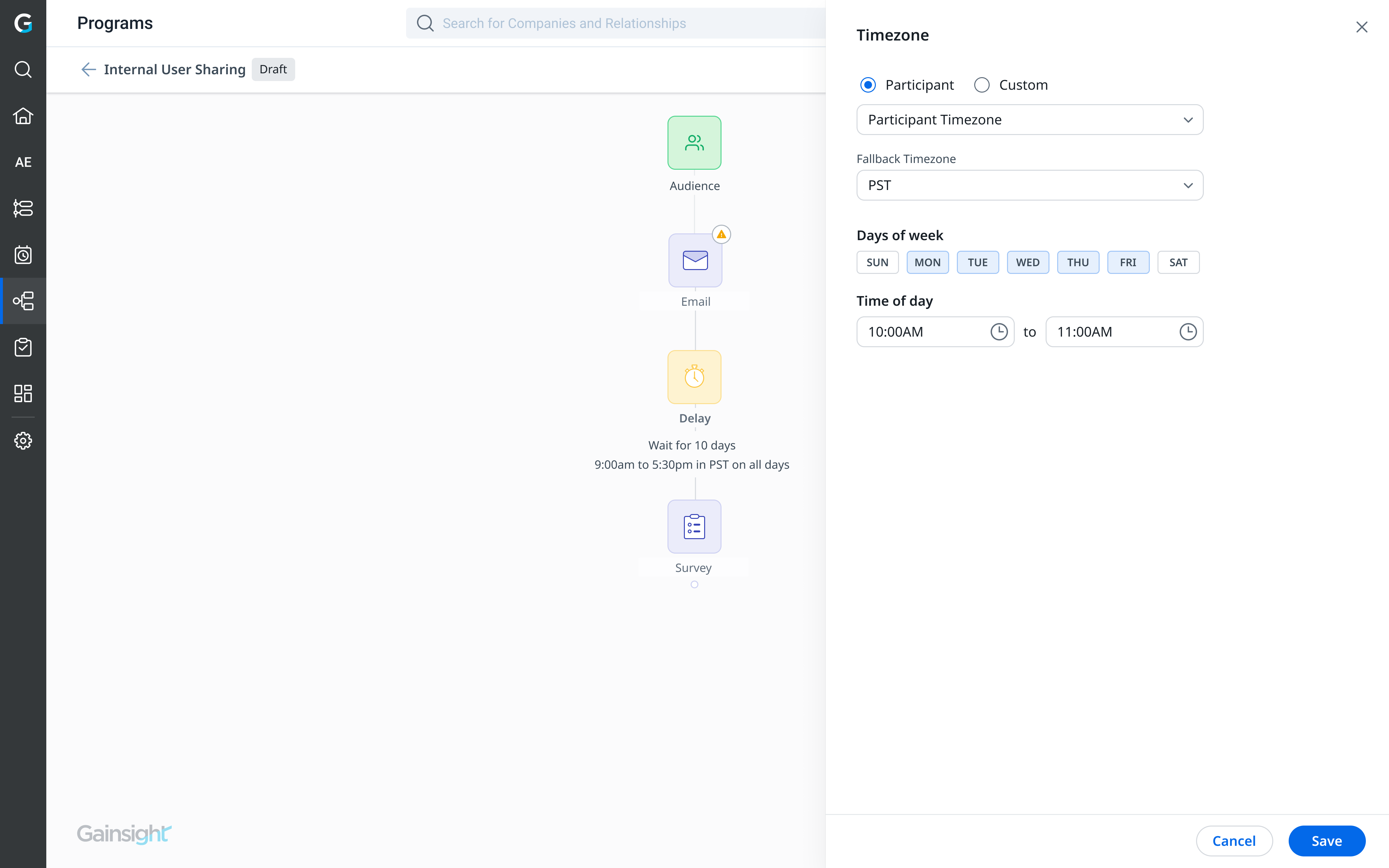 Dynamic participant timezone scheduling